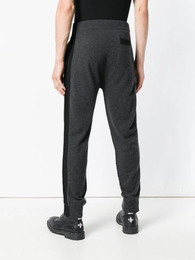 Shop Andrea Ya'aqov Side Stripe Track Trousers - Grey