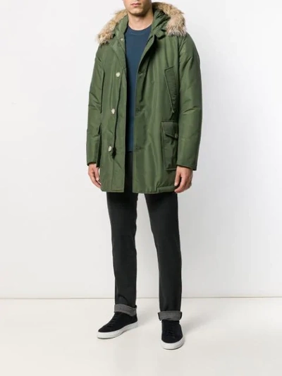 Shop Woolrich Arctic Padded Parka Coat In Gst Green