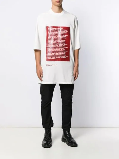 Shop Rick Owens Drkshdw Deeper Than A Mother's Tears Oversized T-shirt In White