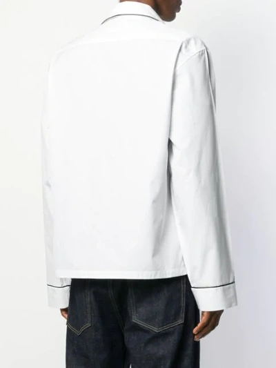 Shop Maison Margiela Contrast Piped Trim Shirt In White