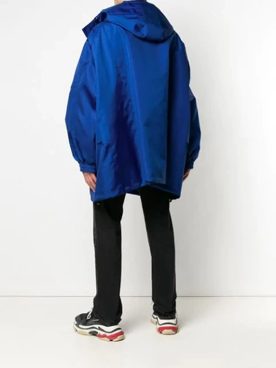 Shop Balenciaga New Parka In Blue