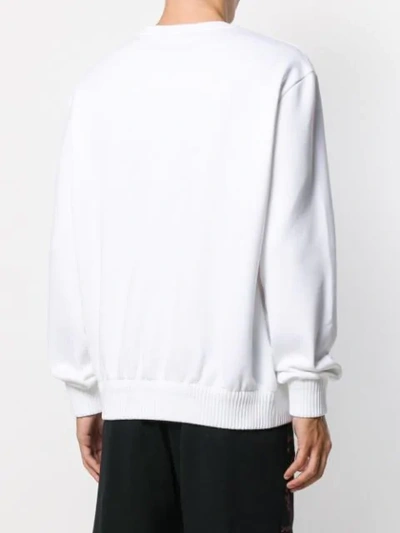 Shop Ermenegildo Zegna 'xxx' Logo Print Sweatshirt In White