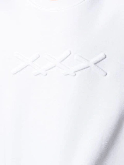 Shop Ermenegildo Zegna 'xxx' Logo Print Sweatshirt In White