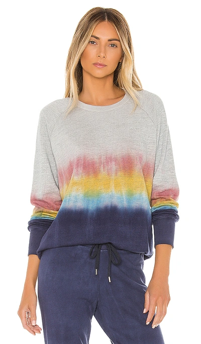 Shop Sundry Raglan Pullover In Multi Tie Dye