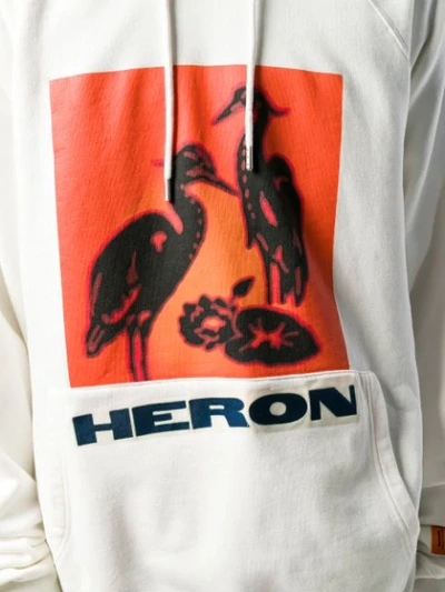 Shop Heron Preston Logo Hoodie In White