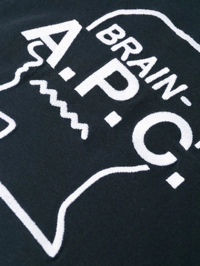 Shop Apc X Brain Dead T-shirt Mit Logo In Blue