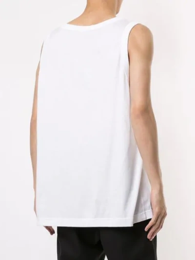 Shop Dolce & Gabbana Logo Print Tank Top In White