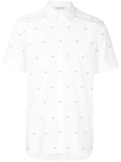 Shop Neil Barrett Chevron Print Shirt In White