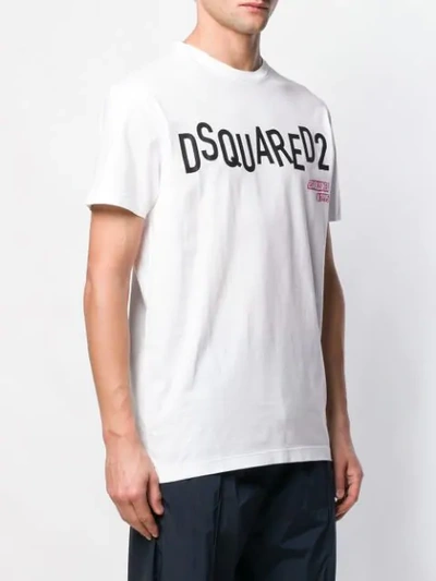 DSQUARED2 对比LOGO T恤 - 白色
