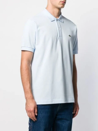 Shop Lacoste Colour Block Polo Shirt In Blue