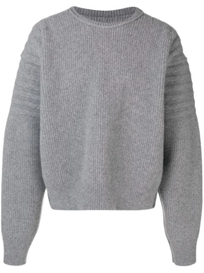 Shop Hed Mayner Oversized Knitted Sweater In Grey