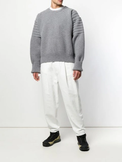 HED MAYNER OVERSIZED KNITTED SWEATER - 灰色