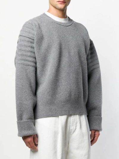 HED MAYNER OVERSIZED KNITTED SWEATER - 灰色