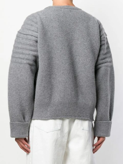 HED MAYNER OVERSIZED KNITTED SWEATER - 灰色