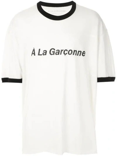 Shop À La Garçonne + Hering Special 1 Oversized T-shirt In White