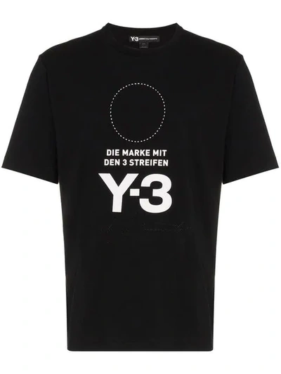 Shop Y-3 T-shirt Mit Logo-print In Black