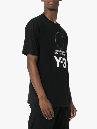 Shop Y-3 T-shirt Mit Logo-print In Black