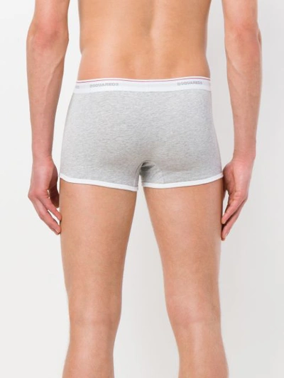Shop Dsquared2 Logo Band Boxer Briefs In Grey