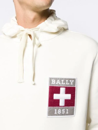 Shop Bally Kapuzenpullover Mit Logo In White