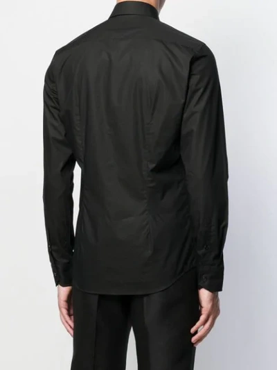 Shop Fendi Slim Fit Logo Shirt In Black