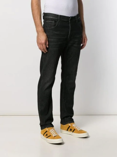 Shop Dondup Straight Leg Jeans In Black
