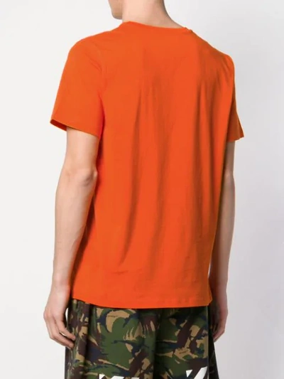 Shop Moschino Logo Print T In Orange