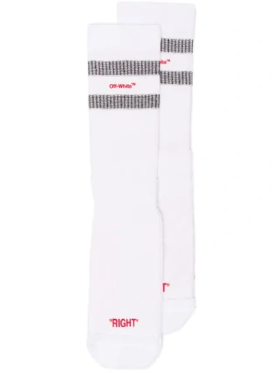 Shop Off-white Reverse Logo Sport Socks