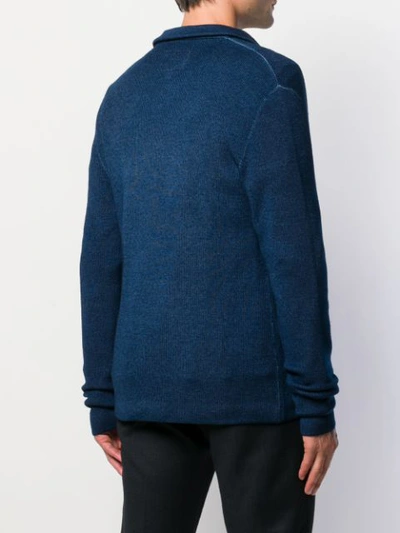 Shop Etro Knitted Blazer Jacket In Blue