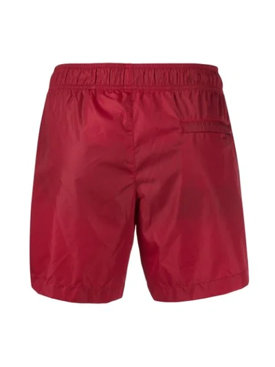 Shop Off-white Printed Swim Shorts In Red