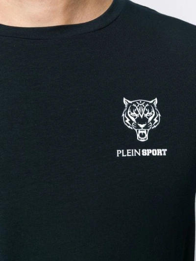 Shop Plein Sport Logo Embroidered T-shirt In Blue