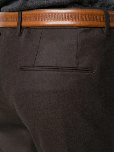 Shop Tagliatore Tailored Trousers In Brown