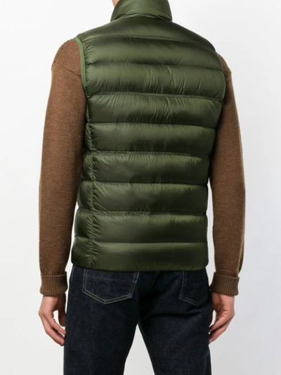 Shop Blauer Zipped Padded Gilet - Green