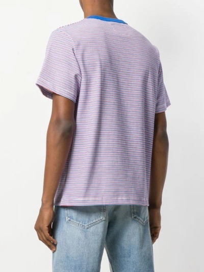 Shop Noon Goons Zip Detail Striped T-shirt - Multicolour