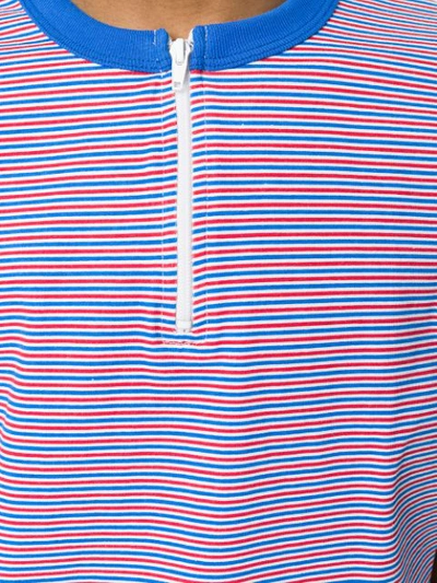 Shop Noon Goons Zip Detail Striped T-shirt - Multicolour