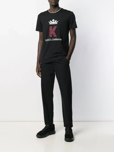 Shop Dolce & Gabbana King Patch T-shirt In Black