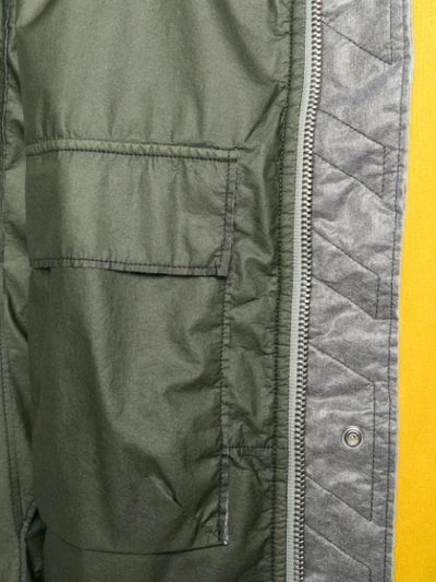 Shop Stone Island Shadow Project Detachable Hood Jacket In Green