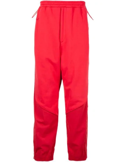 Shop Juunj Panelled Track Trousers In Red