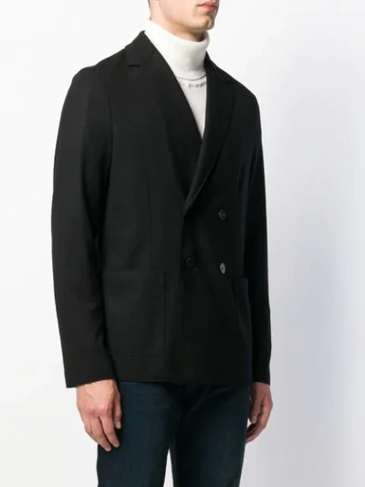 Shop Harris Wharf London Double Breasted Jacket In 199 Black