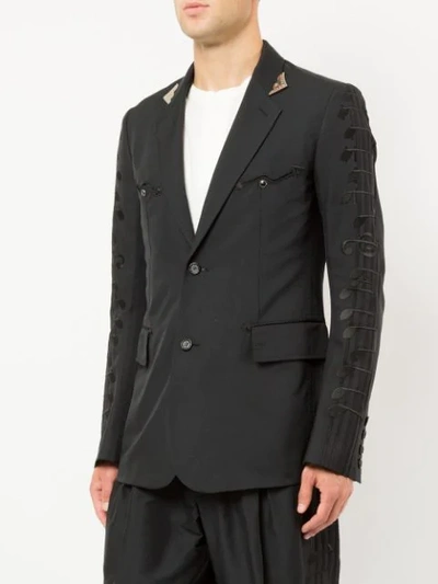 Shop Takahiromiyashita The Soloist Western Button Blazer In Black