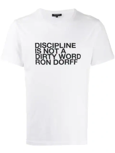 Shop Ron Dorff Discipline T-shirt In White