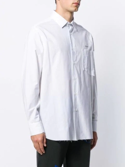 Shop Off-white Rose Print Shirt In White