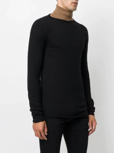 Shop Rick Owens Crew Neck Sweater In Blue