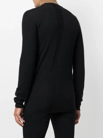 Shop Rick Owens Crew Neck Sweater In Blue