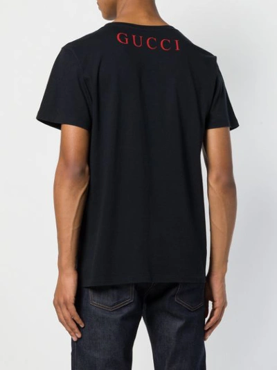 Shop Gucci Printed Crewneck T In Black