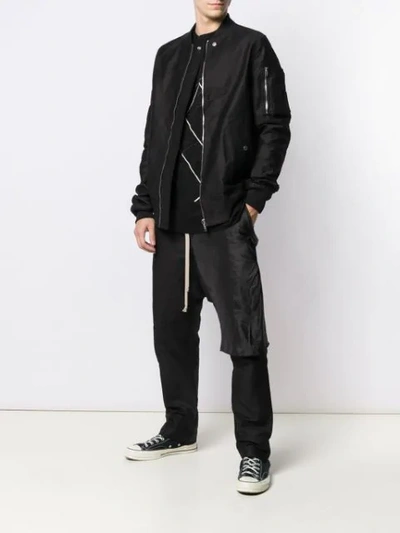 Shop Rick Owens Drkshdw Distressed Straight-leg Trousers In Black