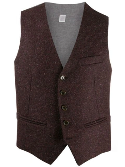 Shop Eleventy Slim-fit Waistcoat In Grey