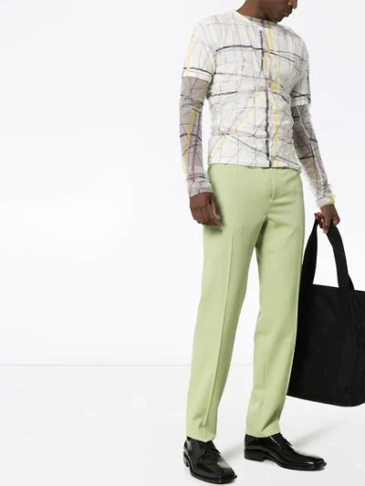 Shop Y/project Tailored Wool Trousers In Green