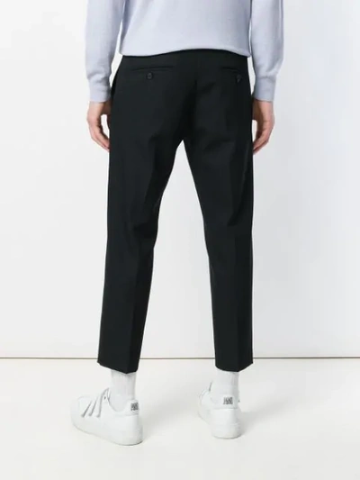 Shop Ami Alexandre Mattiussi Cropped Trousers In Black