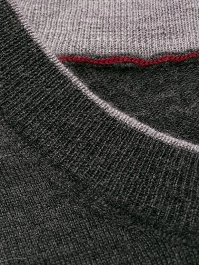 Shop Brunello Cucinelli Crew Neck Jumper In Grey