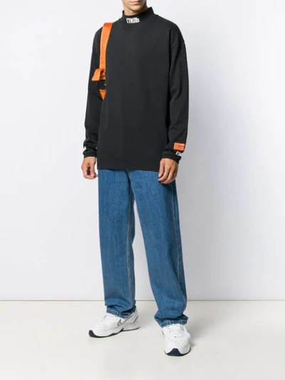 Heron Preston Contrast Neckline Boxy Sweatshirt In Gray